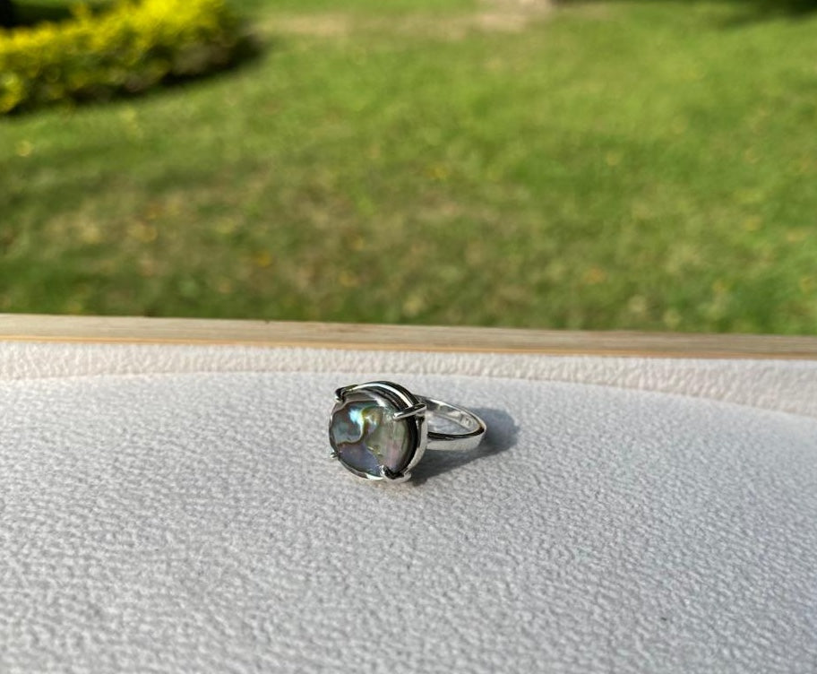 Anillo de plata abalón