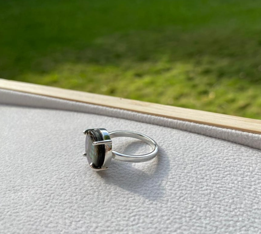 Anillo de plata abalón