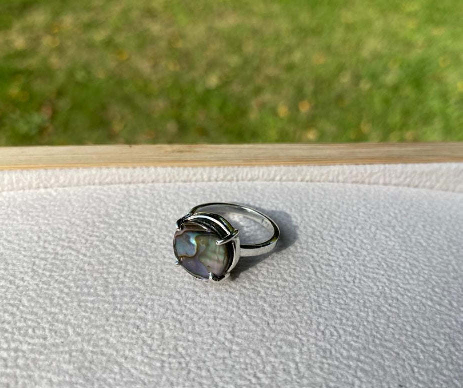 Anillo de plata abalón