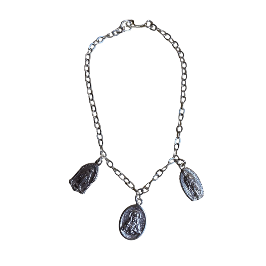 Pulsera Corazón de Jesús y Virgen María