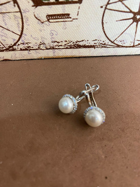 Aretes bolas brillantes