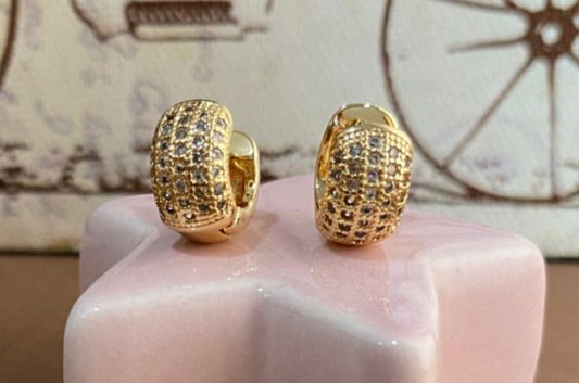 Aretes aros brillantes